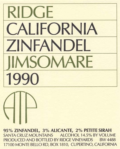 1990 Jimsomare Zinfandel