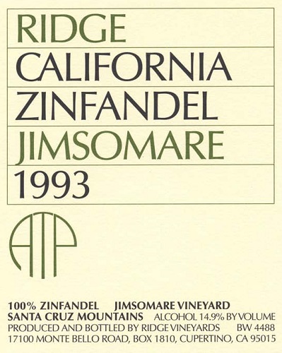 1993 Jimsomare Zinfandel