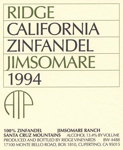 1994 Jimsomare Zinfandel