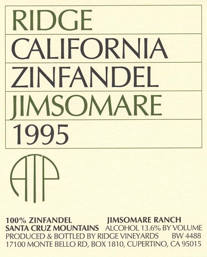 1995 Jimsomare Zinfandel