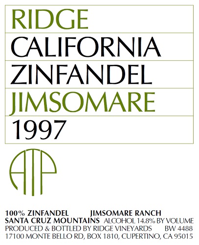 1997 Jimsomare Zinfandel