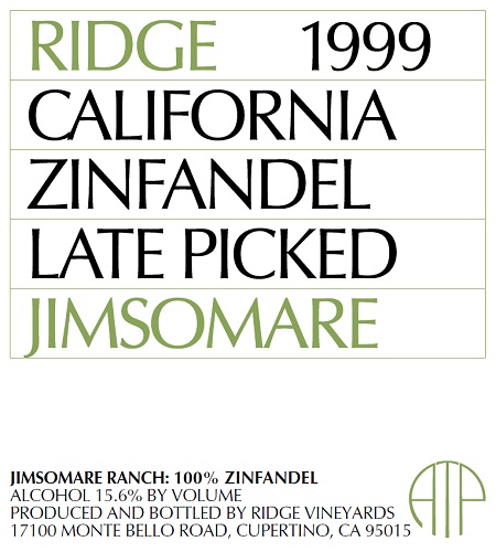 1999 Jimsomare Zinfandel