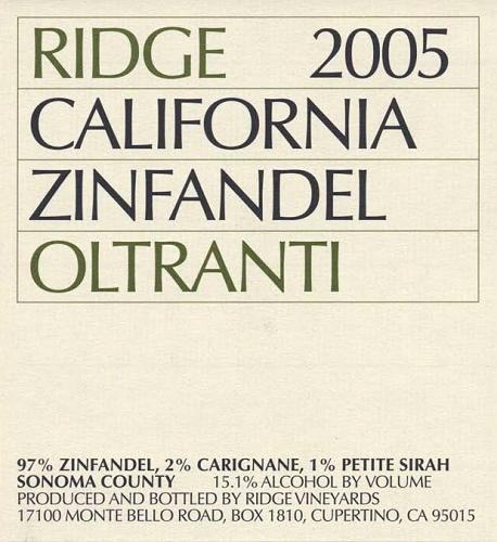 2005 Oltranti Zinfandel