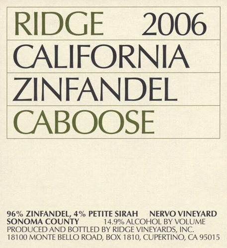 2006 Caboose Zinfandel