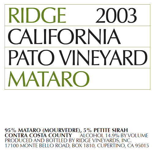 2003 Pato Mataro