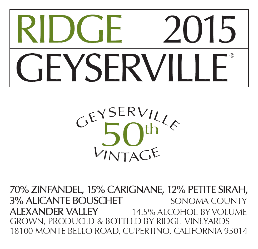 Geyserville wine label