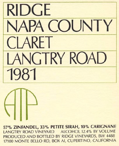 1981 Langtry Road Claret