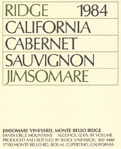 1984 Jimsomare Cabernet Sauvignon