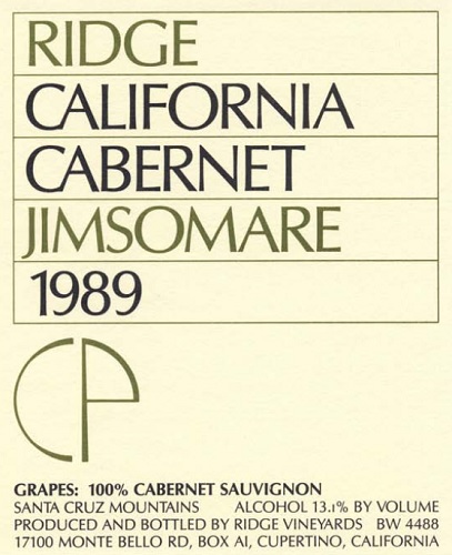 1989 Jimsomare Cabernet Sauvignon