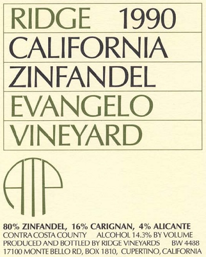 1990 Evangelo Zinfandel