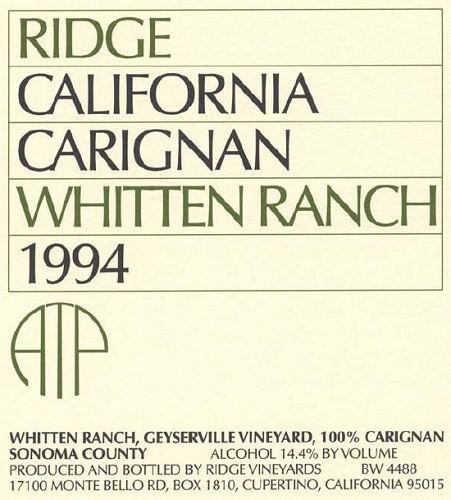 1994 Whitten Ranch Carignan