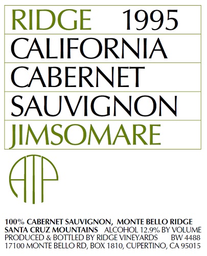 1995 Jimsomare Cabernet Sauvignon