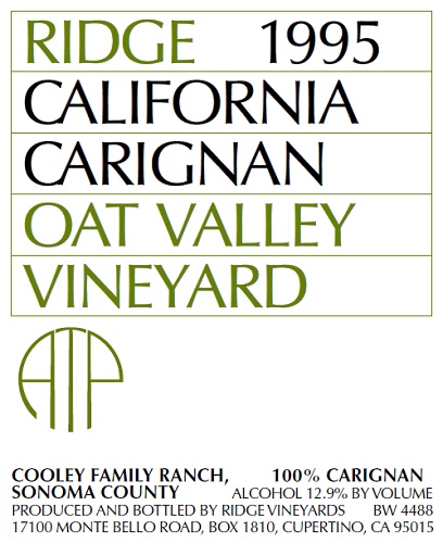 1995 Oat Valley Carignan