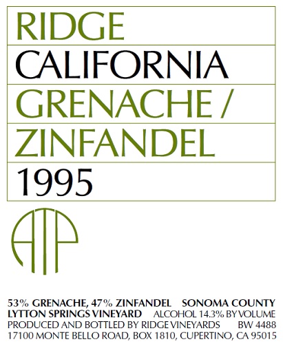 1995 Grenache Zinfandel