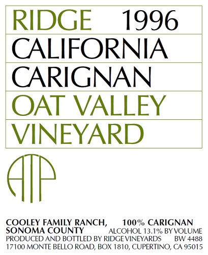 1996 Oat Valley Carignan