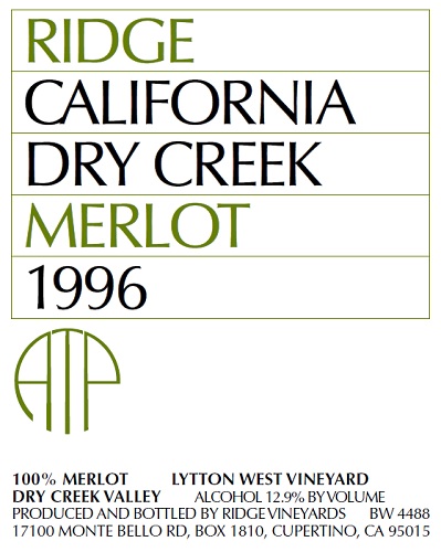 1996 Dry Creek Merlot