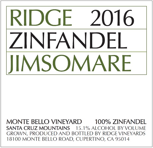 2016 Jimsomare Zinfandel