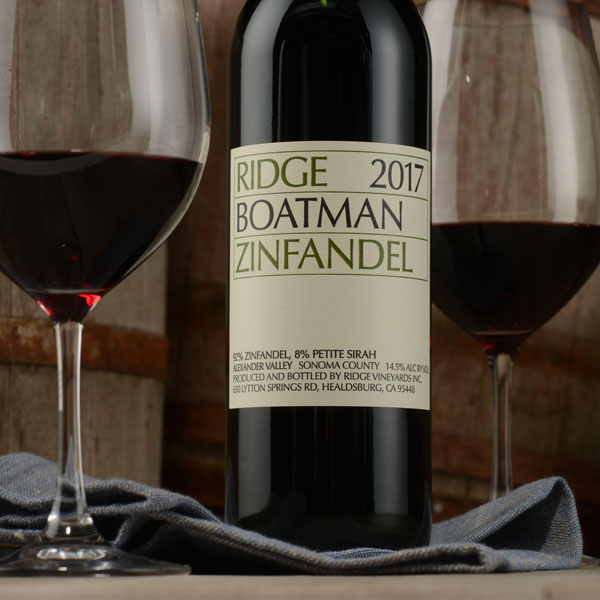 ridge 2017 boatman zinfandel