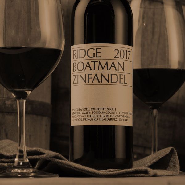 ridge 2017 boatman zinfandel