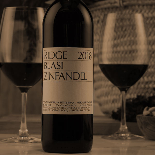 ridge 2018 blasi zinfandel