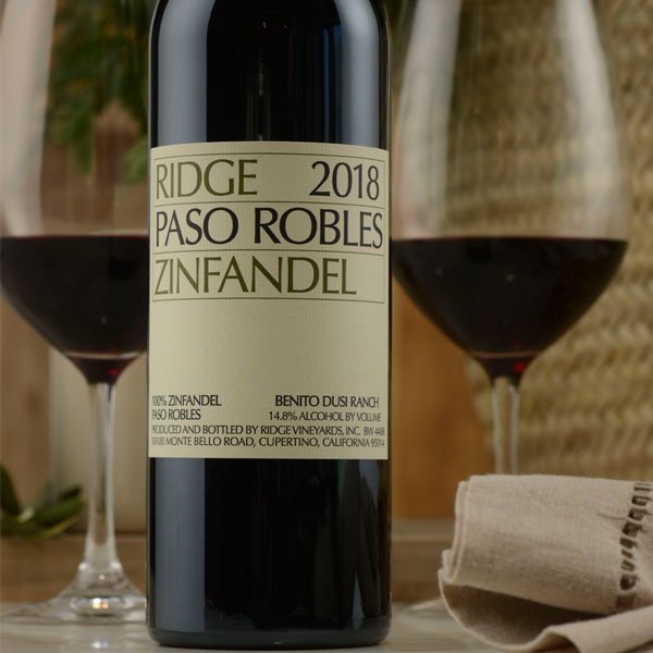 ridge 2018 paso robles zinfandel