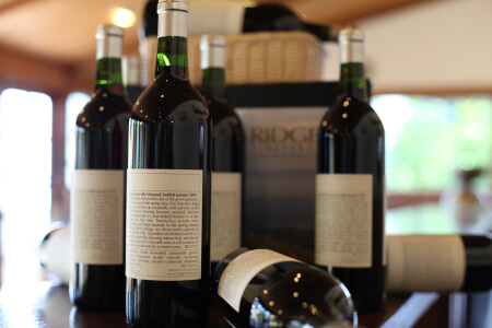 Back labels of Ridge Wine.