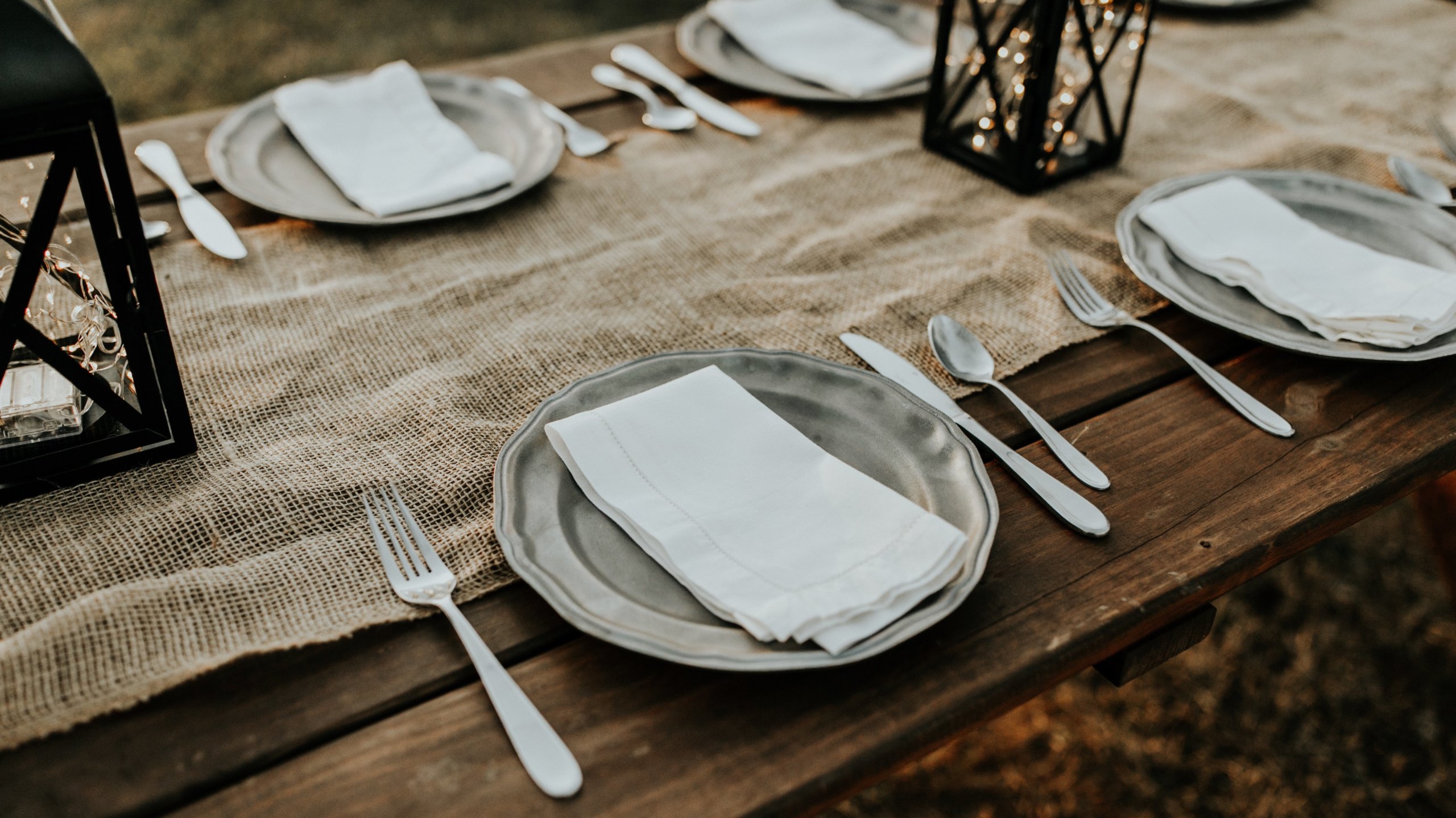 table setting.
