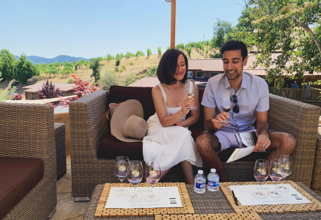 wine tasting at Monte Bello.