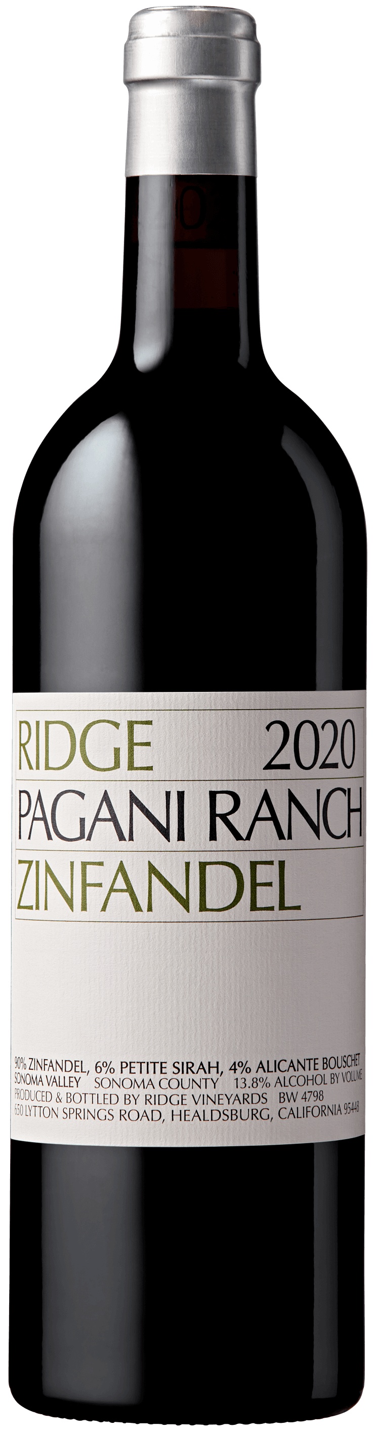 2020 Pagani Ranch Zinfandel - Ridge Vineyards