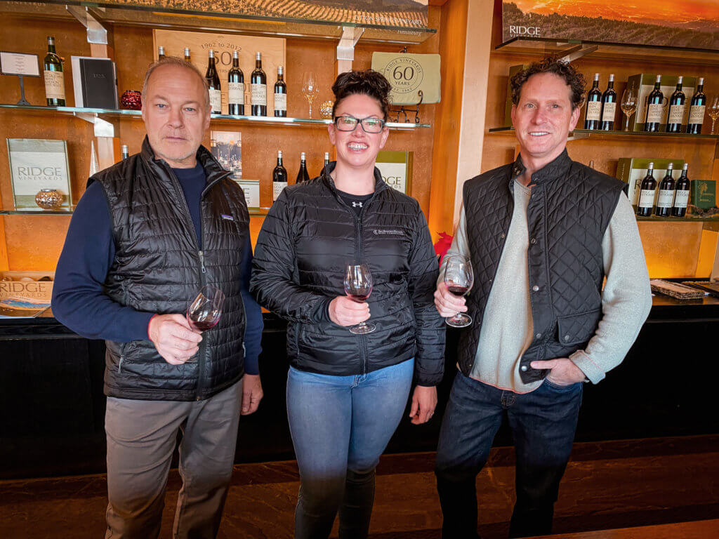 The winemaking team at Ridge Vineyards