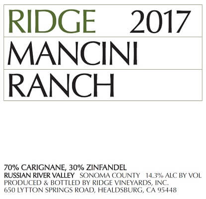 2017 Mancini Ranch